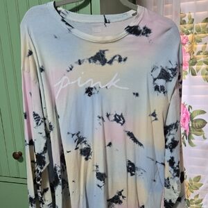 PINK Victoria's Secret Pastel Tie-Dye Long Sleeve Tee XXL